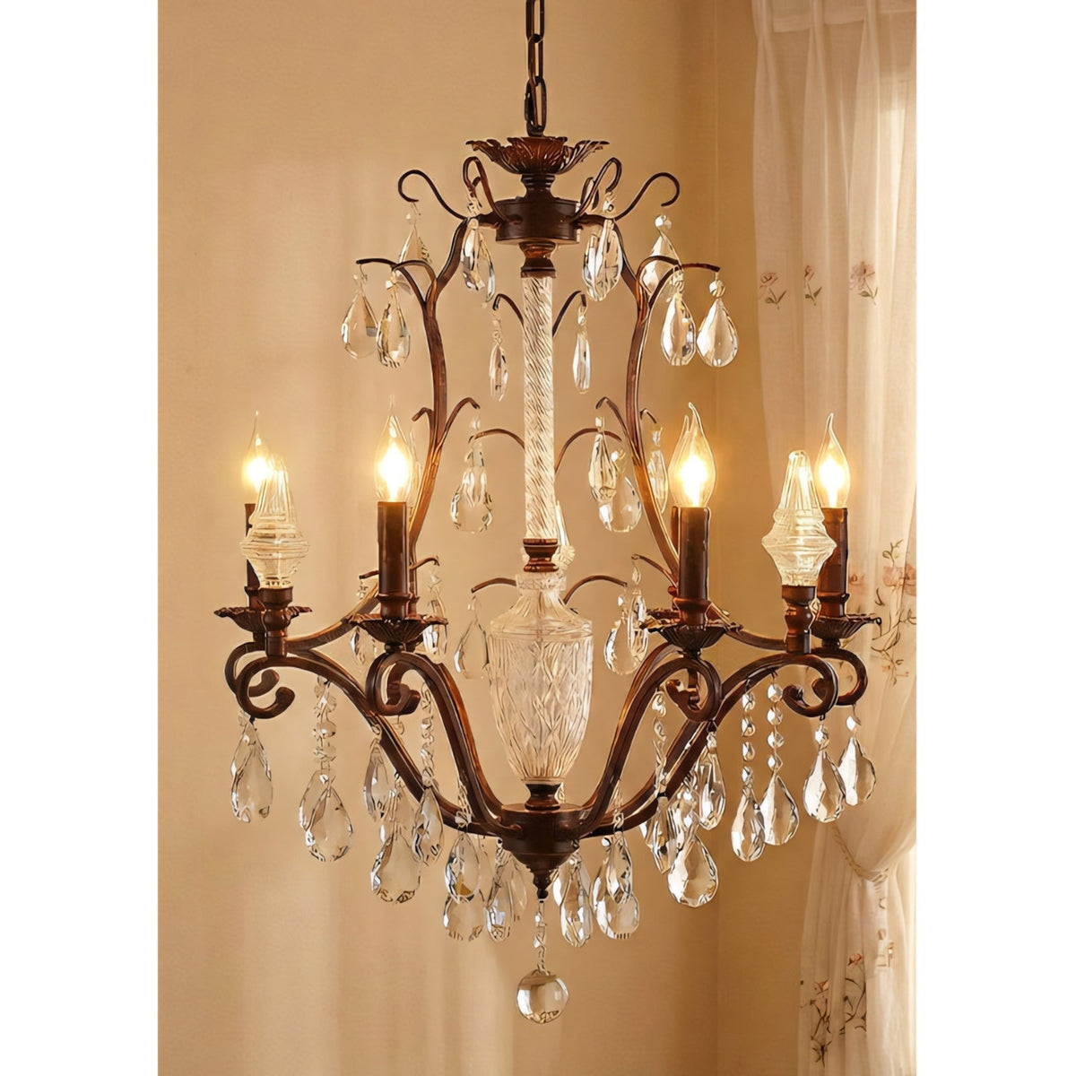 Diodem candelabru din cristal