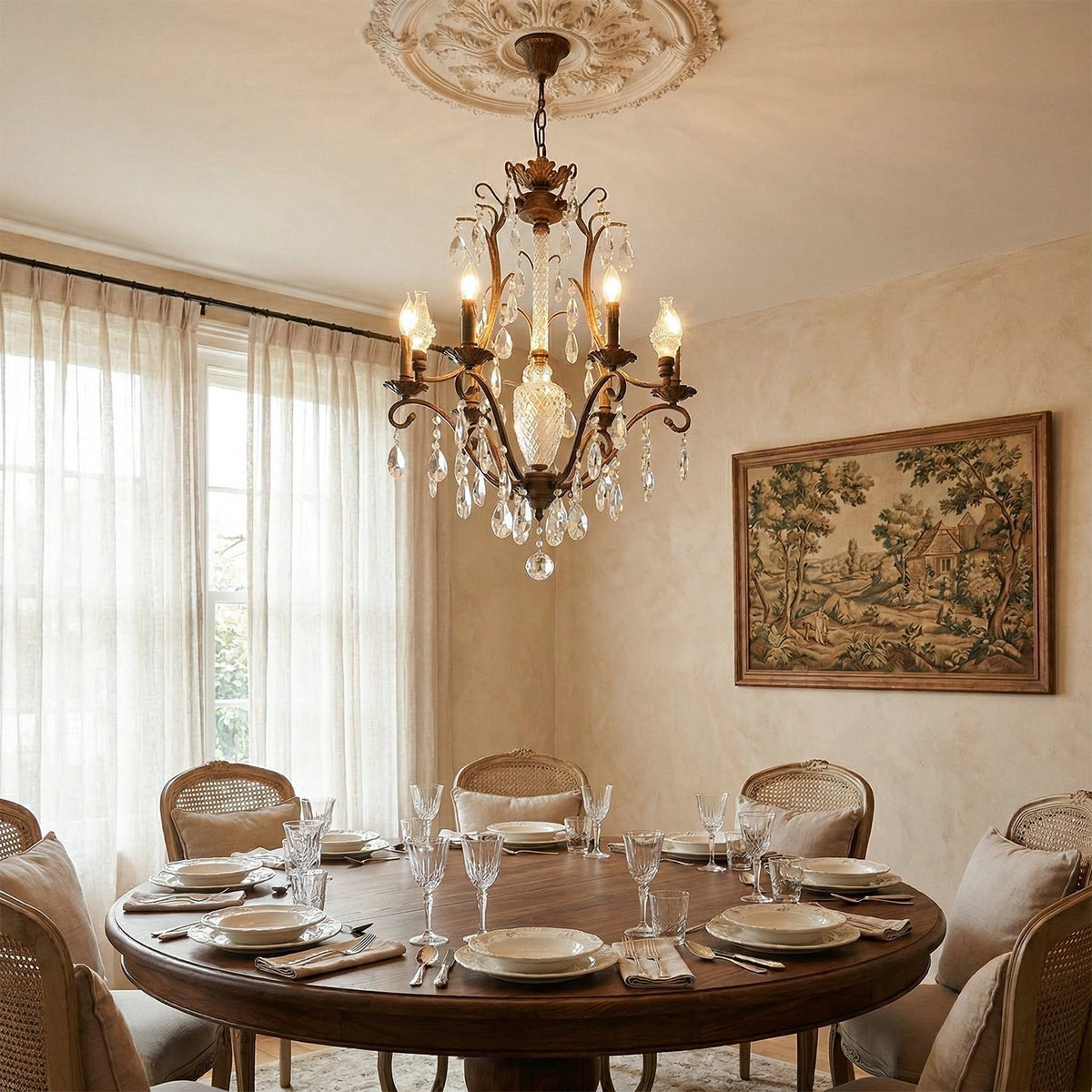 Diodem candelabru din cristal