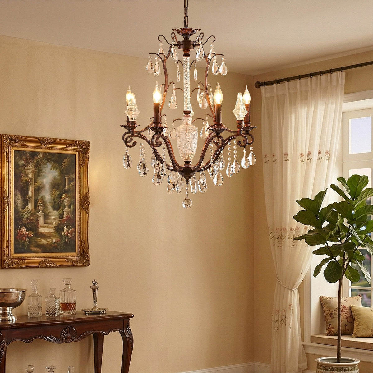 Diodem candelabru din cristal