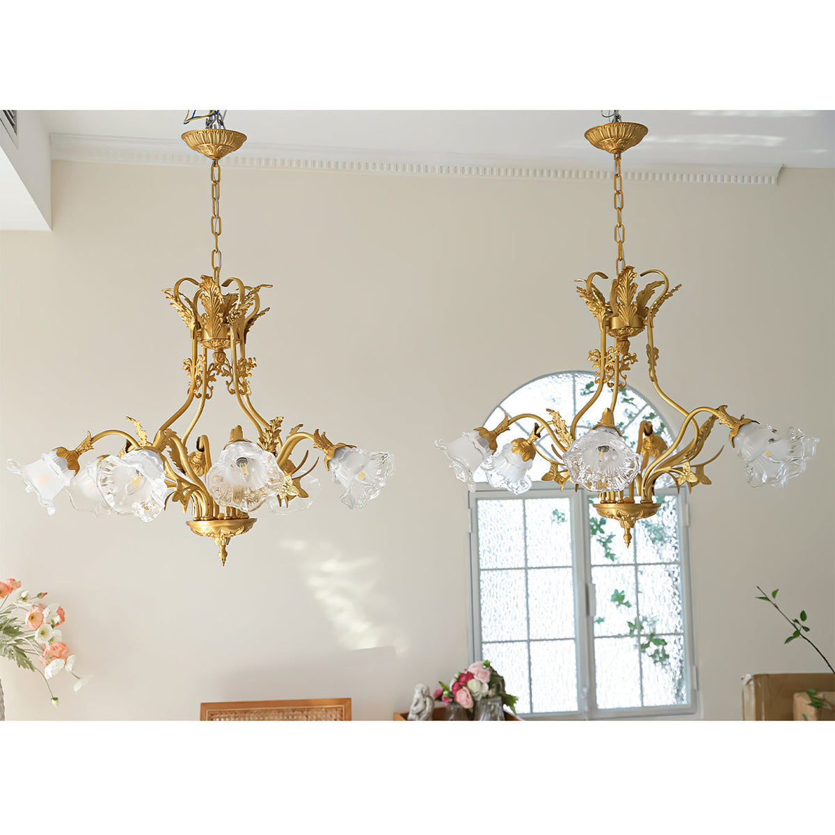 Lumaliel candelabru, cu flori