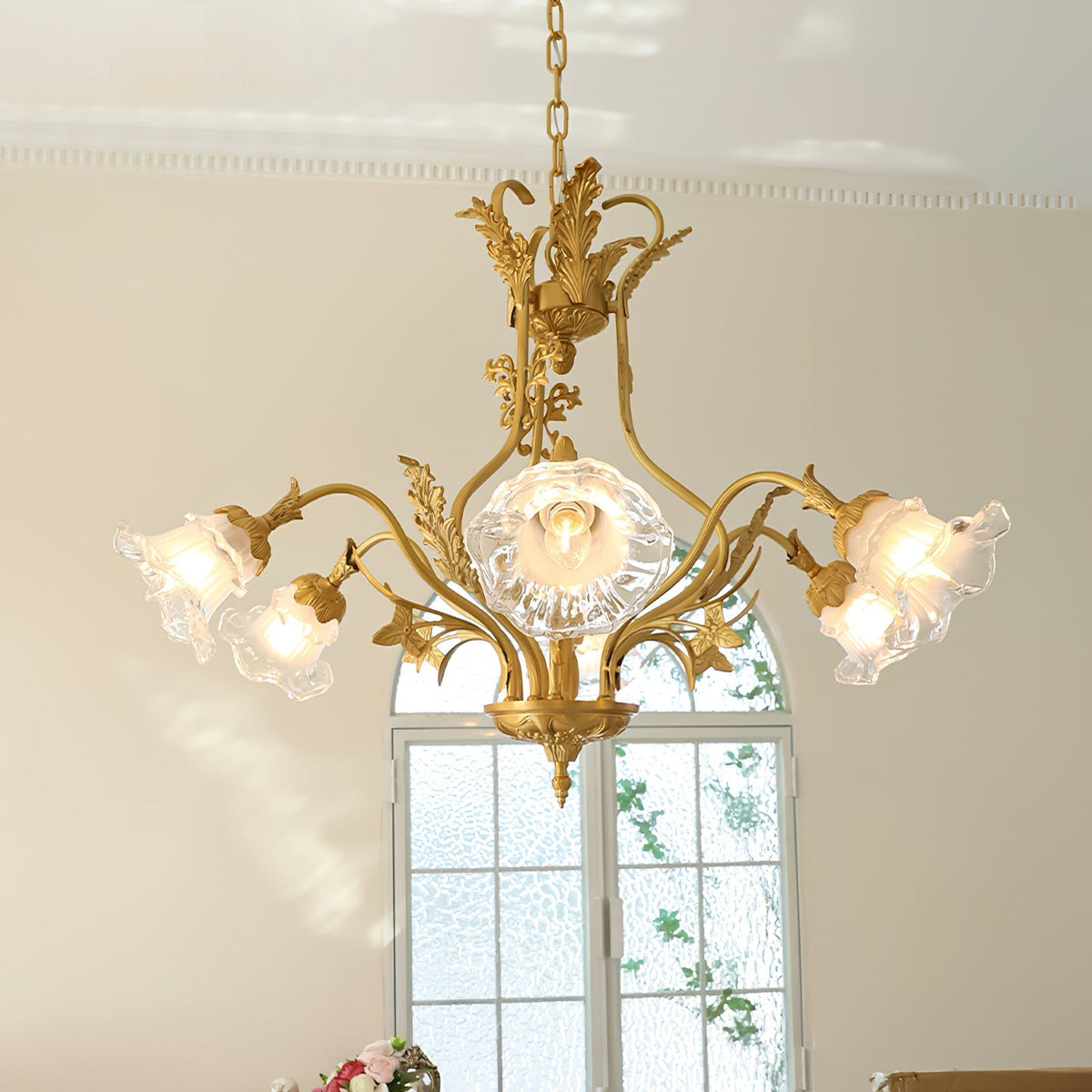 Lumaliel candelabru, cu flori