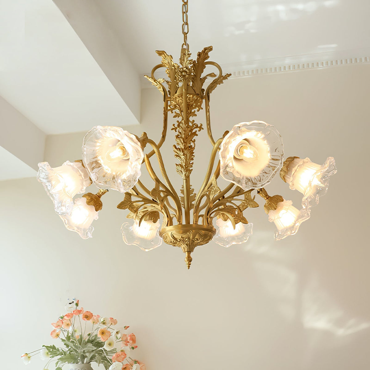 Lumaliel candelabru, cu flori