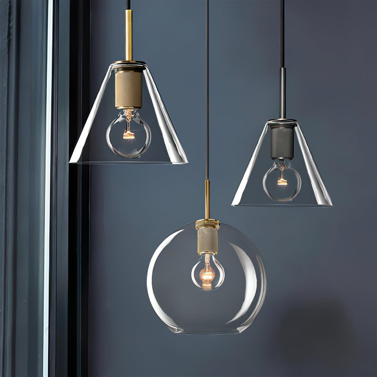 Lampă suspendată din alamă minimalistă pentru sufragerie sau bucătărie