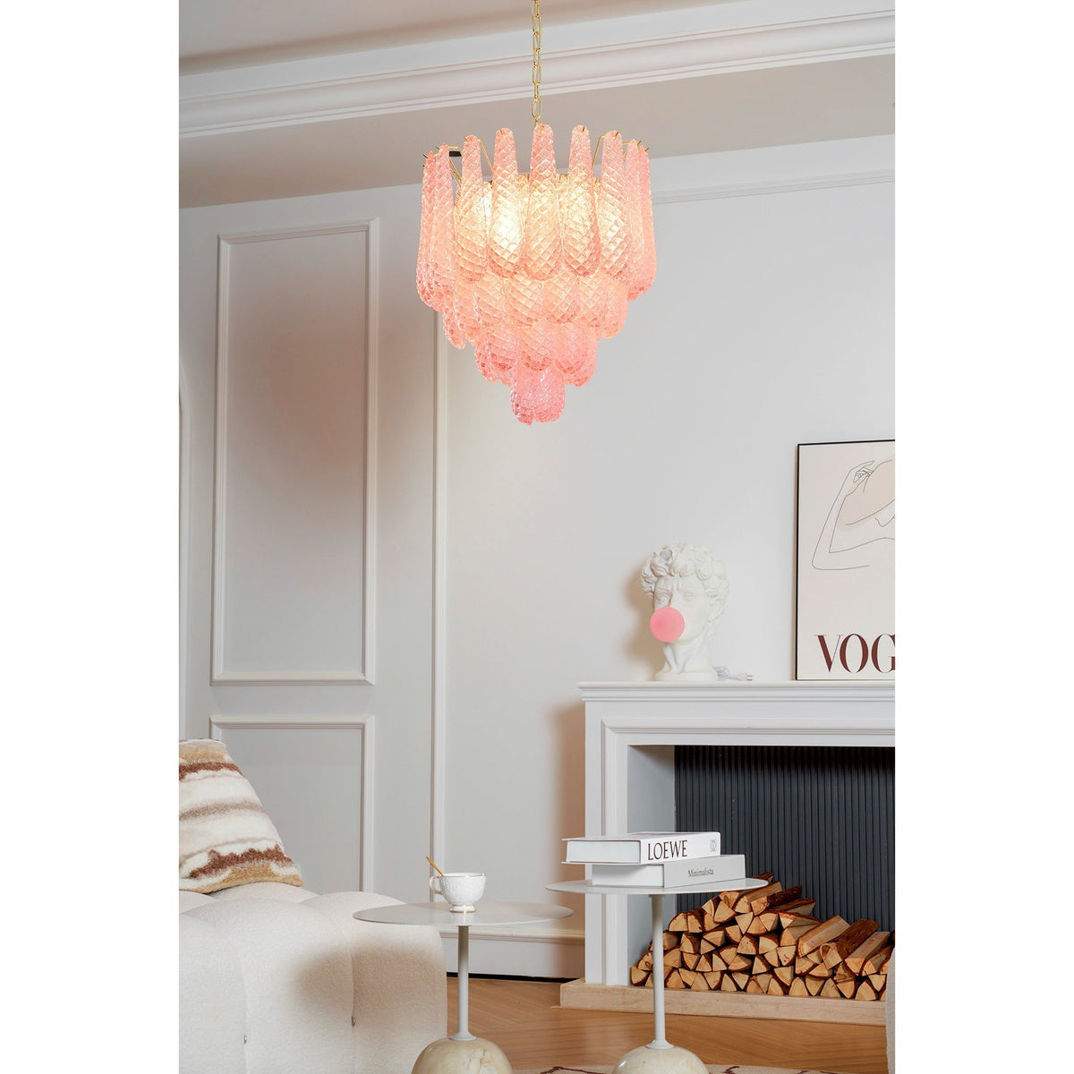 Blush candelabru
