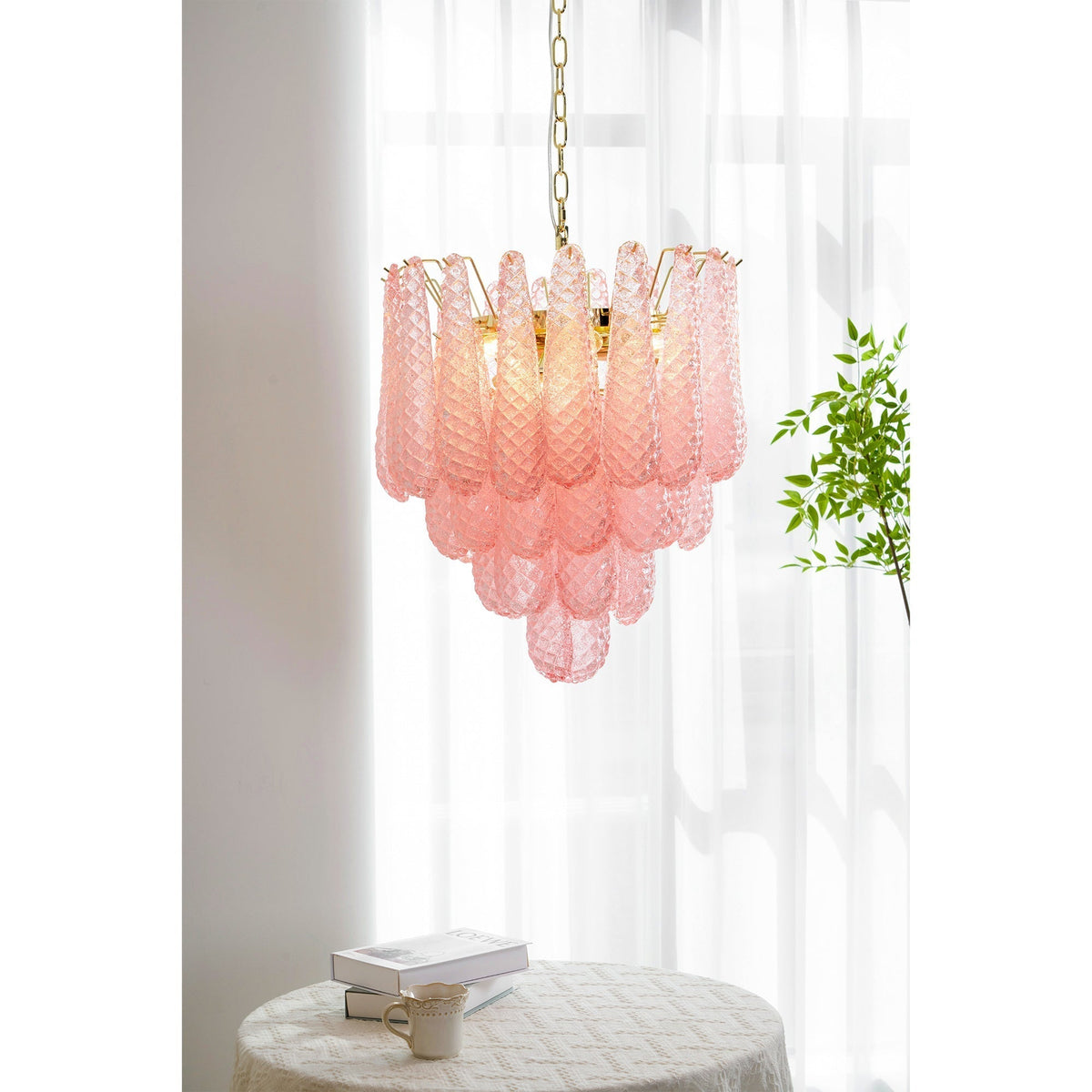 Blush candelabru