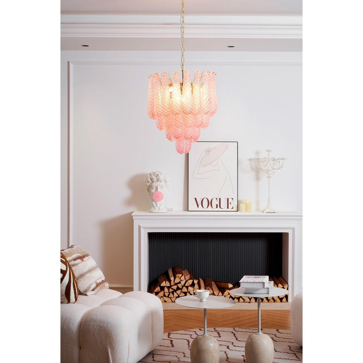 Blush candelabru