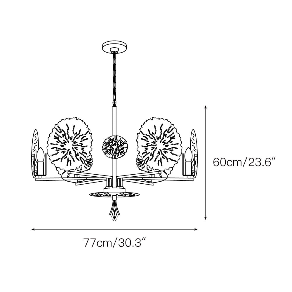 Dandelion candelabru din alamă