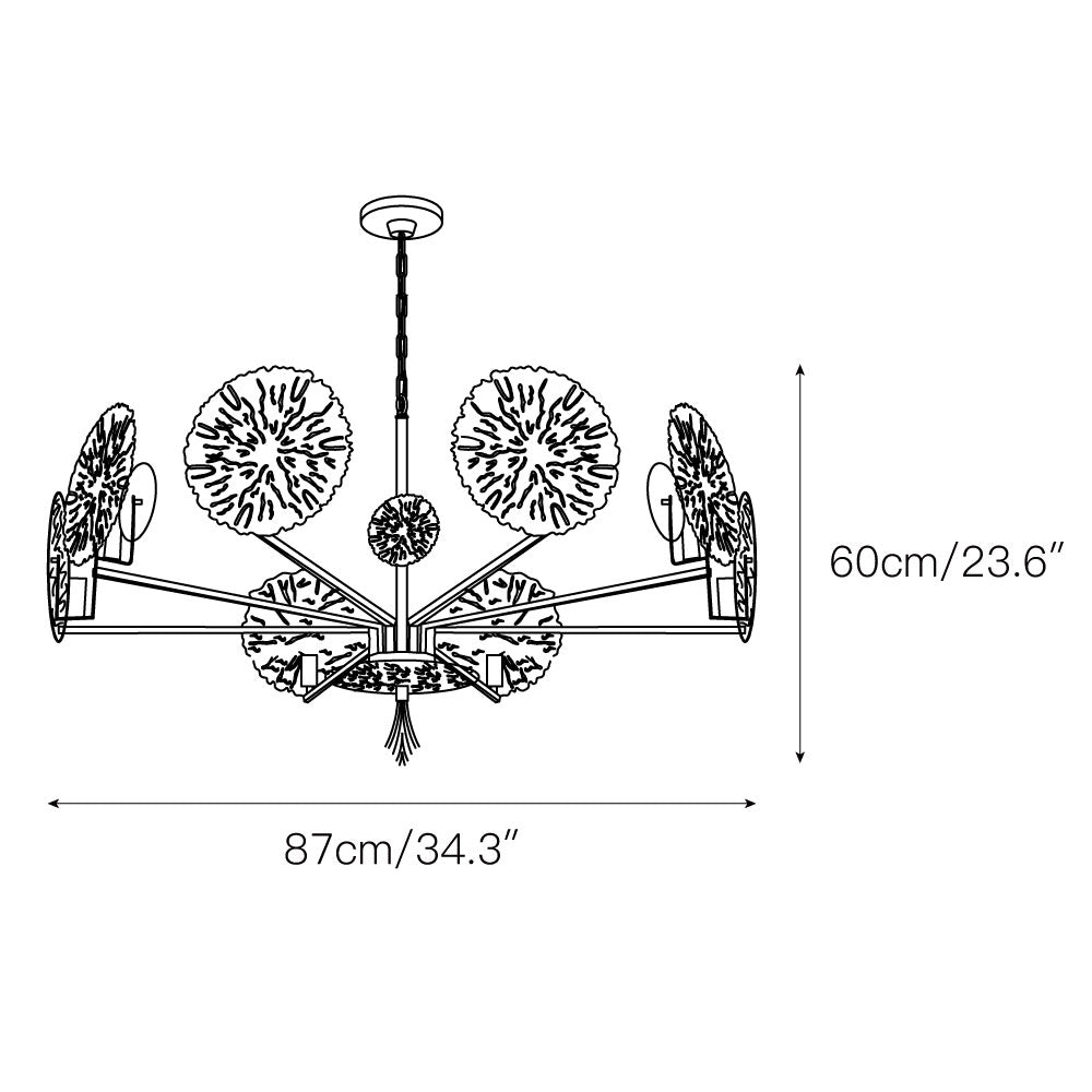 Dandelion candelabru din alamă