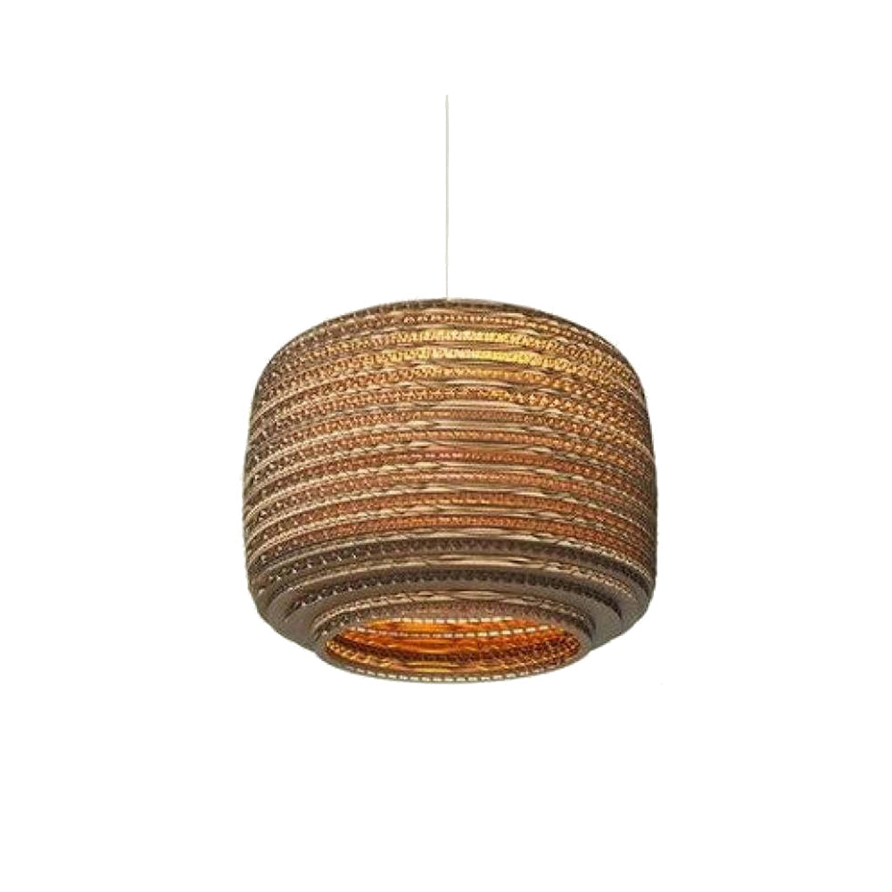 Muto Pastoral Silkworm Rustic hârtie lampă suspendată