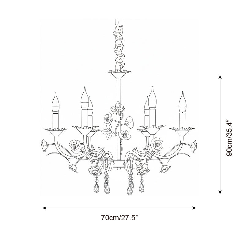 Rosamund Rose candelabru
