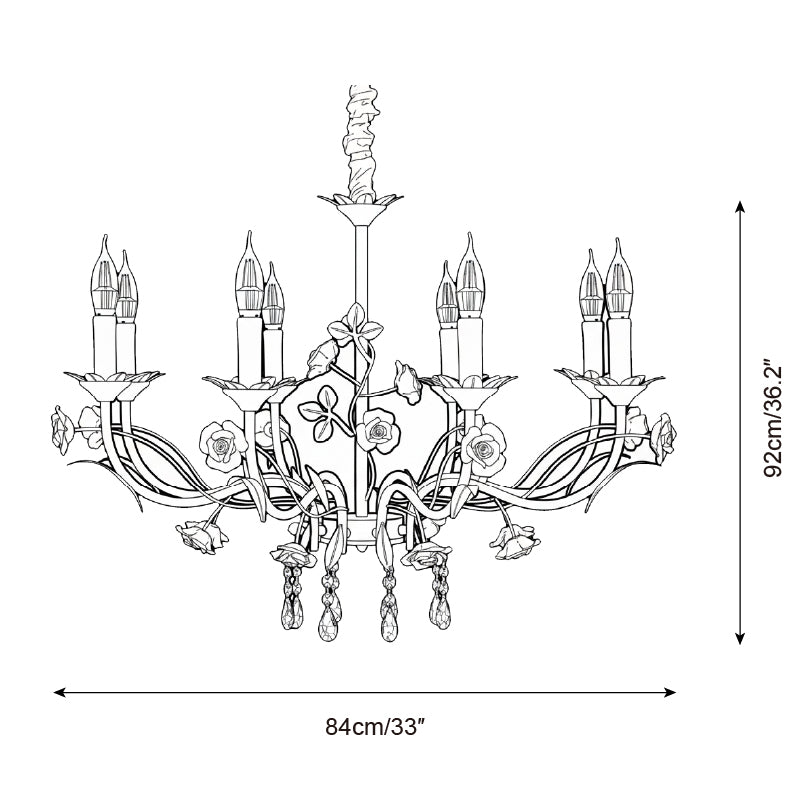 Rosamund Rose candelabru