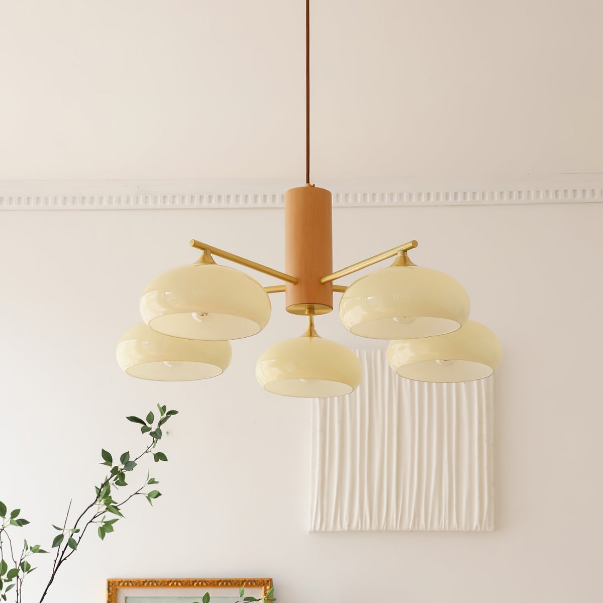 Velisian candelabru  din sticlă natural portocaliu-curmală