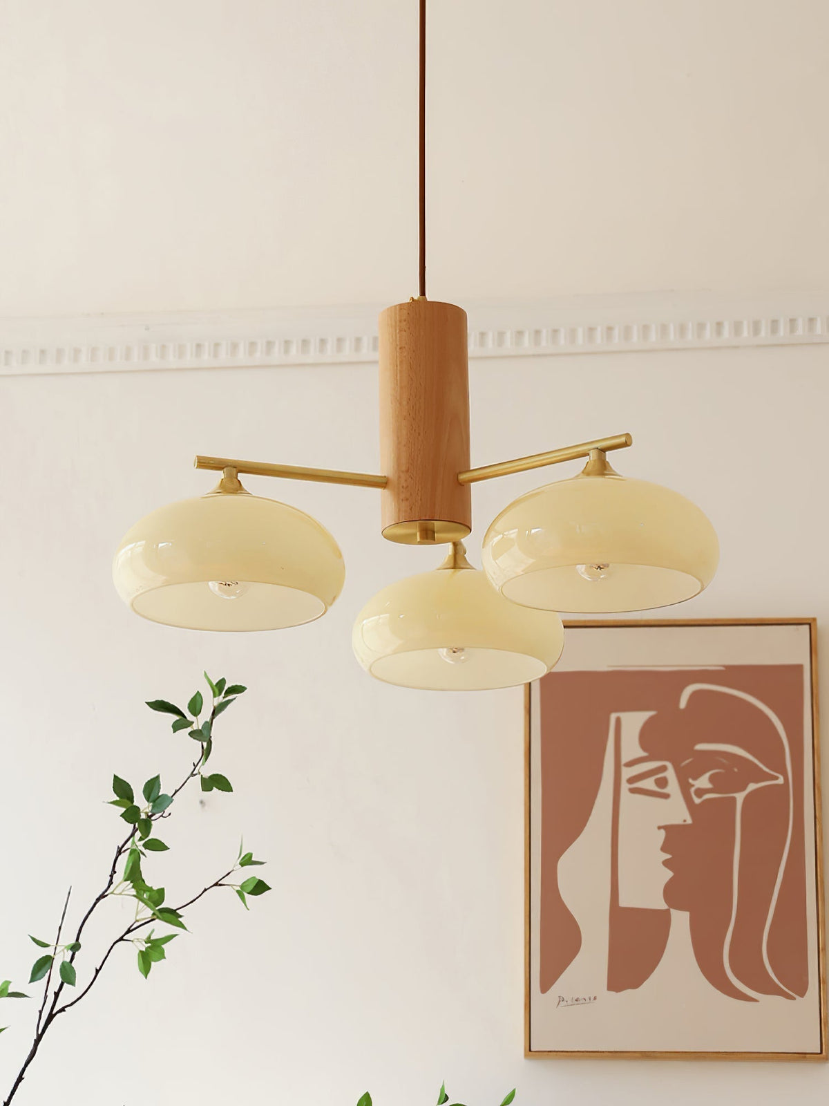 Velisian candelabru  din sticlă natural portocaliu-curmală
