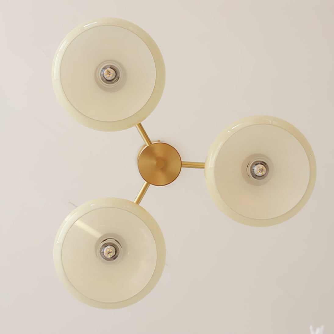 Candy candelabru din sticlă portocaliu-curmală