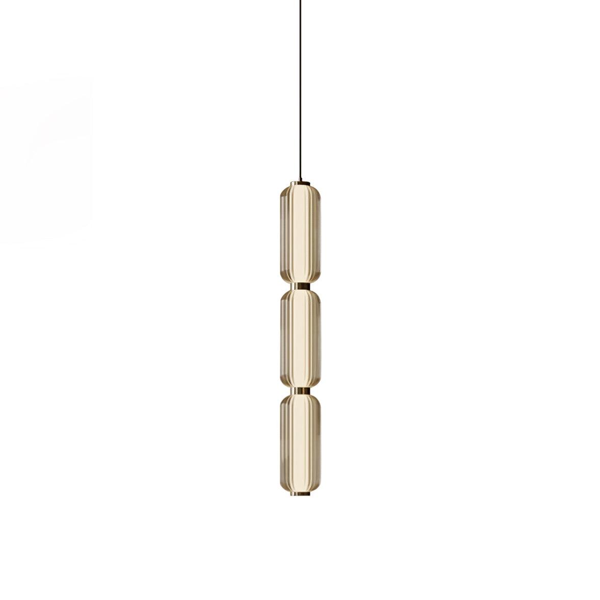 Cylindra lampă suspendată modernă din sticlă