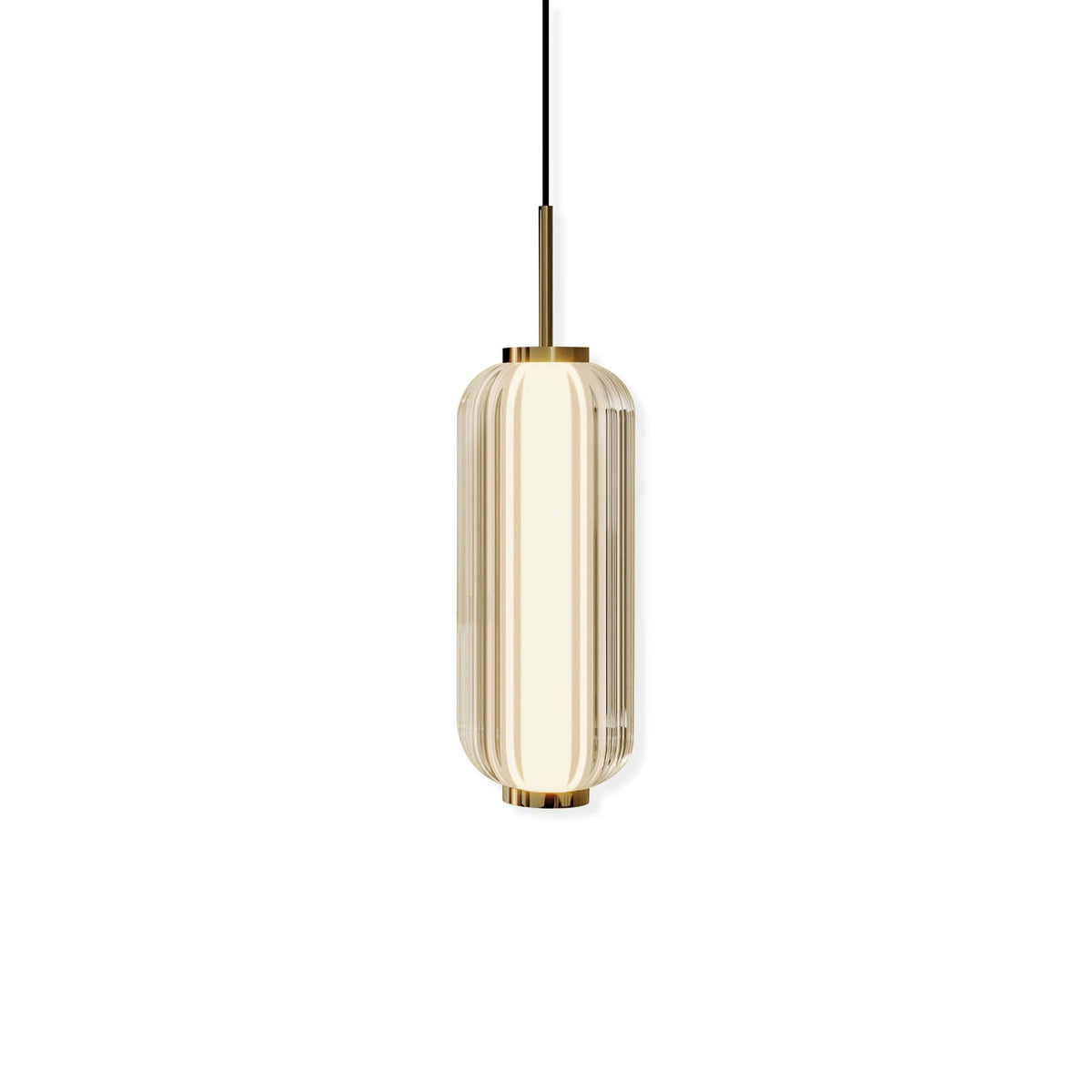 Cylindra lampă suspendată modernă din sticlă