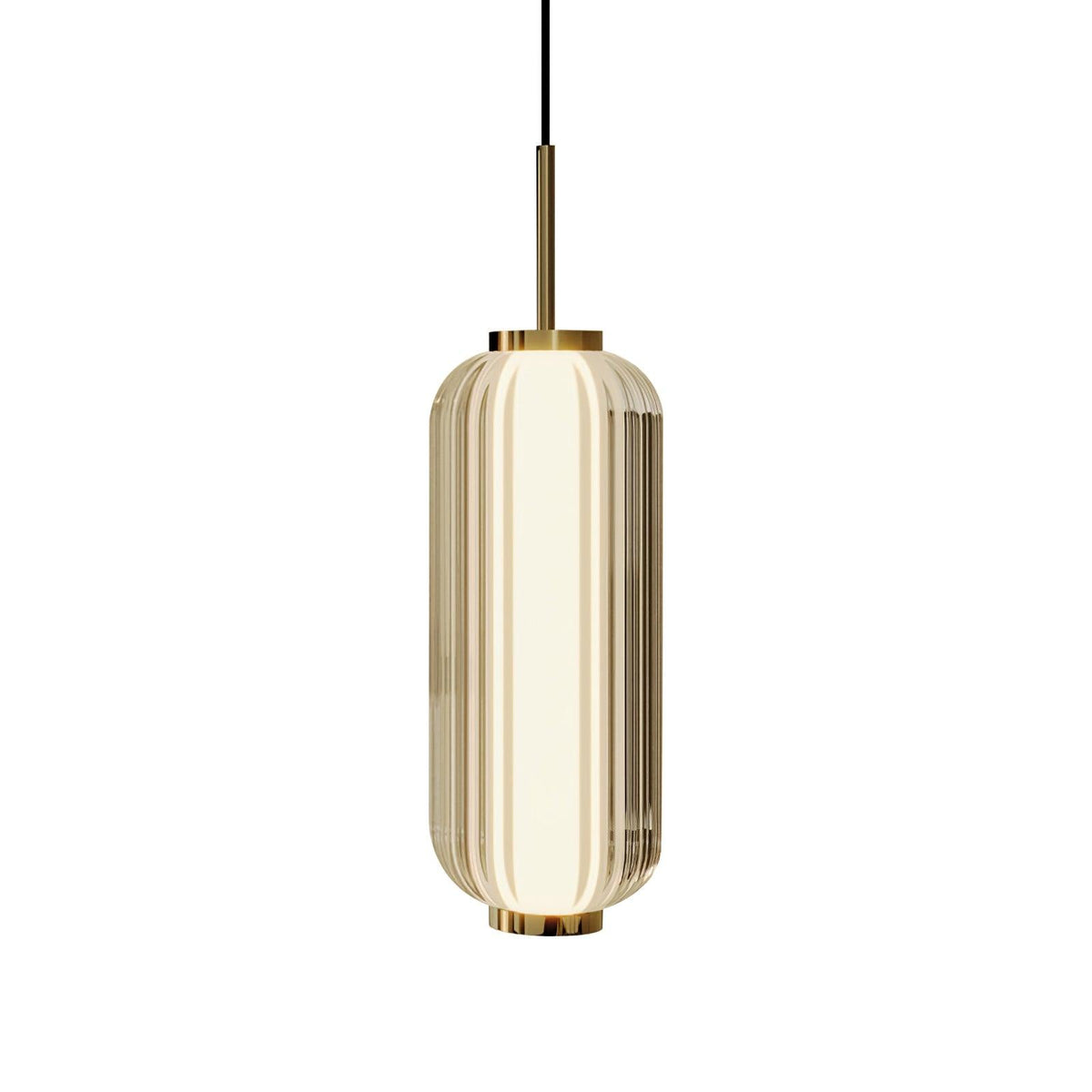 Cylindra lampă suspendată modernă din sticlă