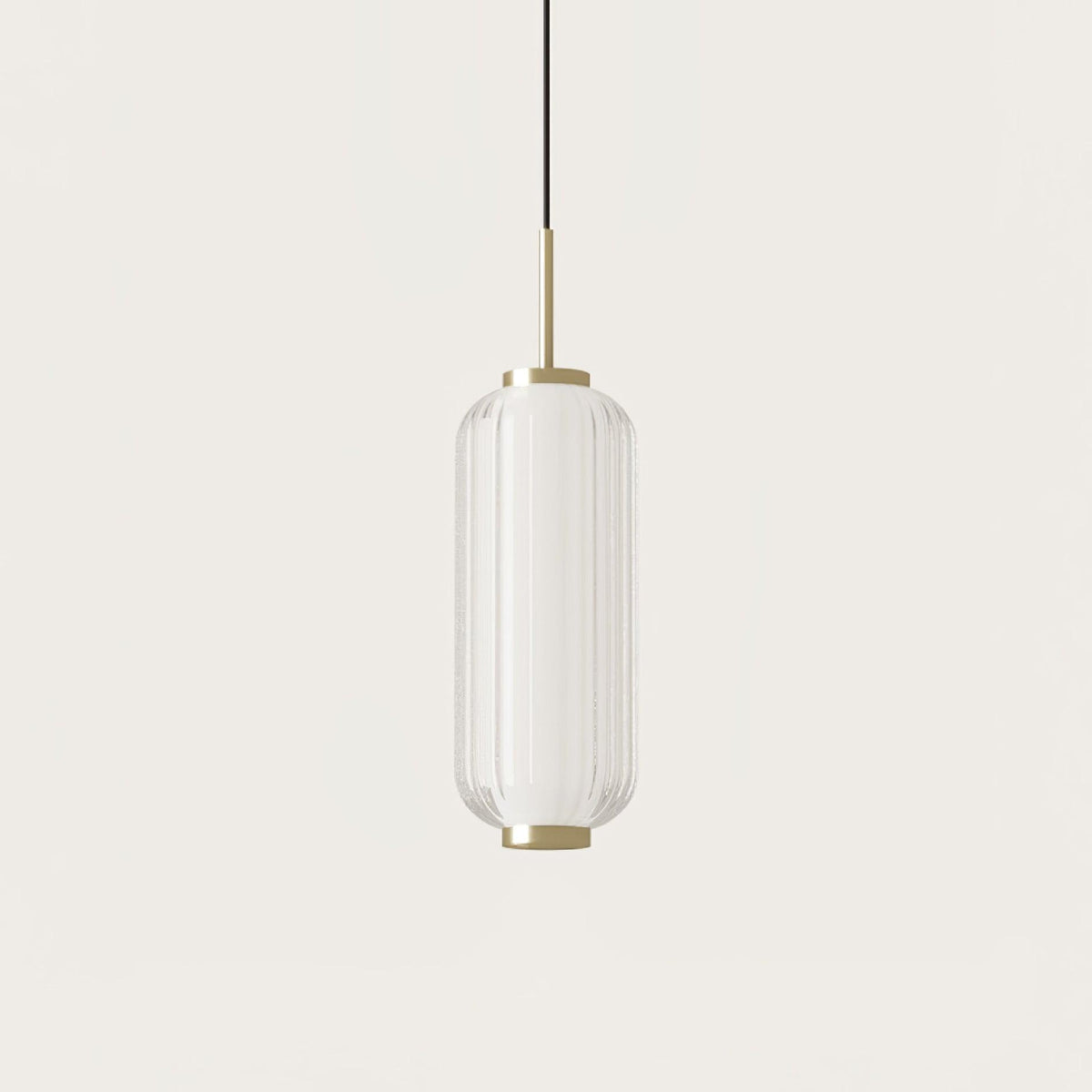 Cylindra lampă suspendată modernă din sticlă