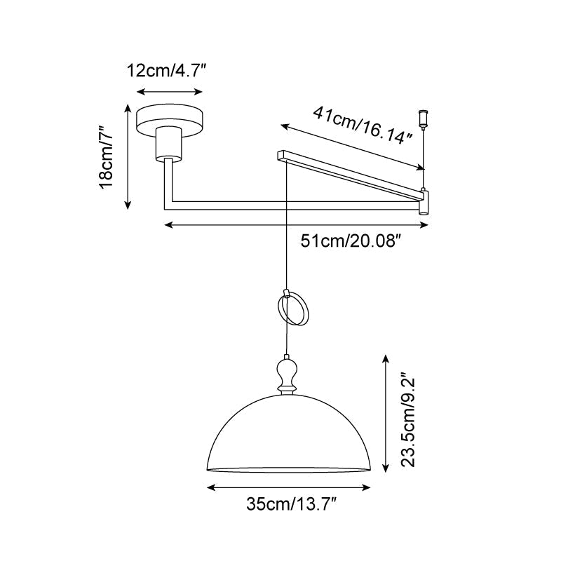 Vika Swing Arm lampă suspendată