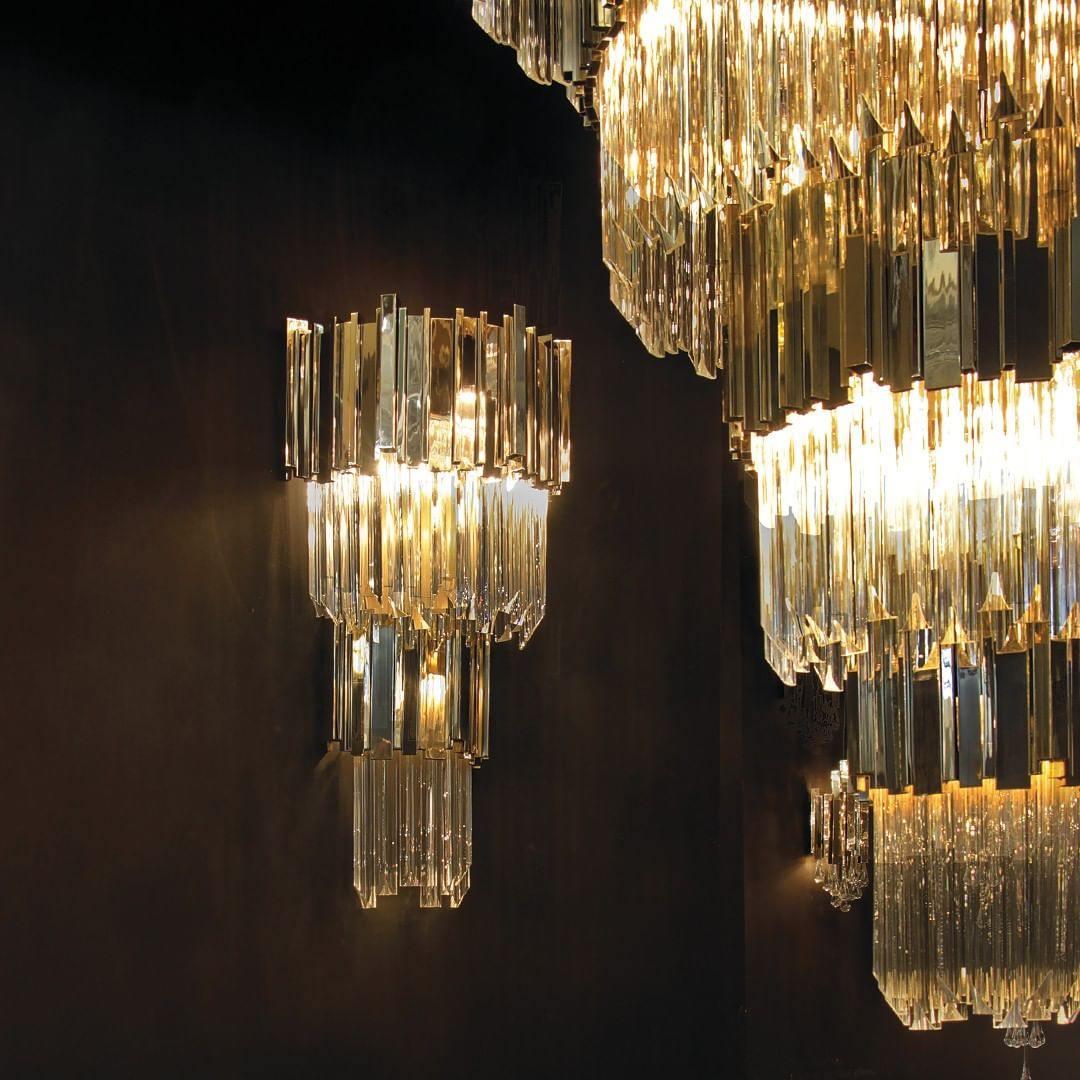 Avenu candelabru Aur cristal auriu
