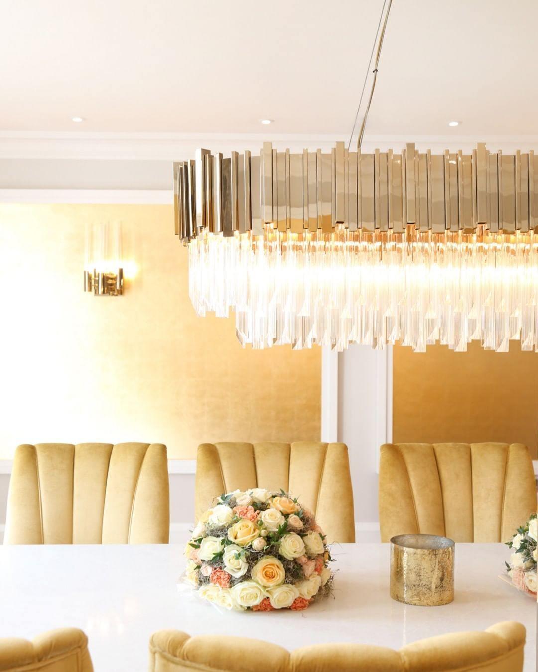 Avenu candelabru Aur cristal auriu