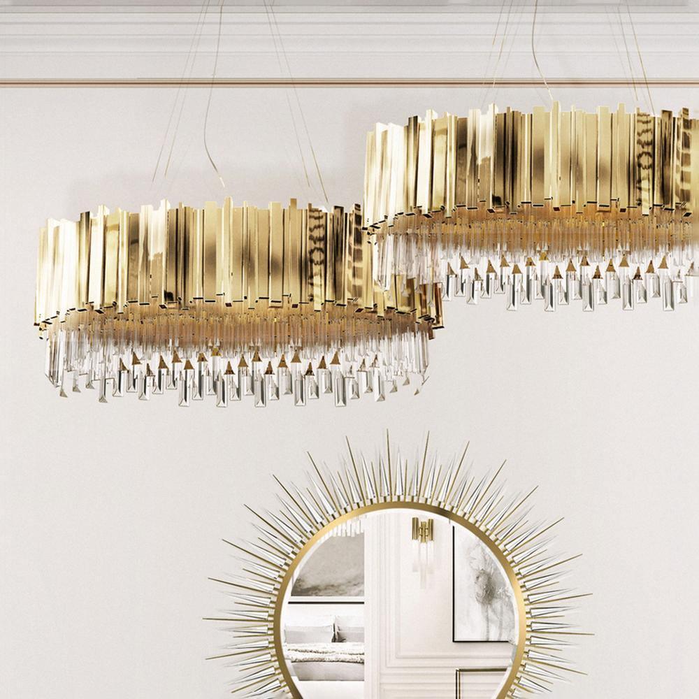 Avenu candelabru Aur cristal auriu