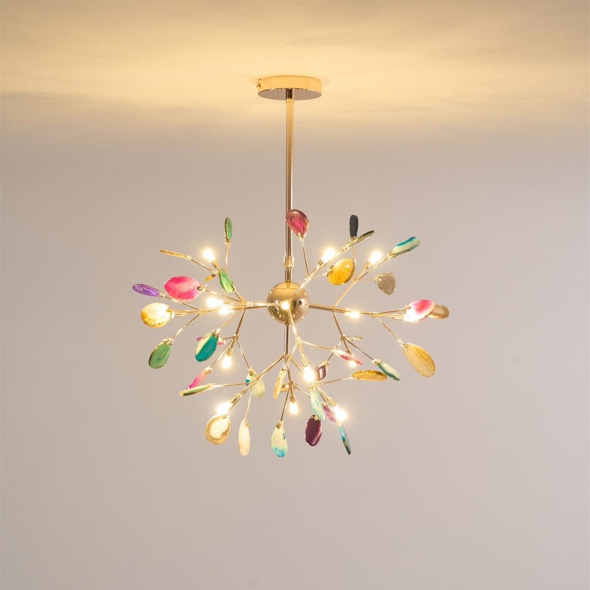 Agate candelabru  Colorful Branching