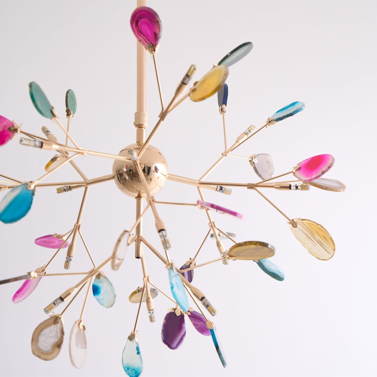 Agate candelabru  Colorful Branching