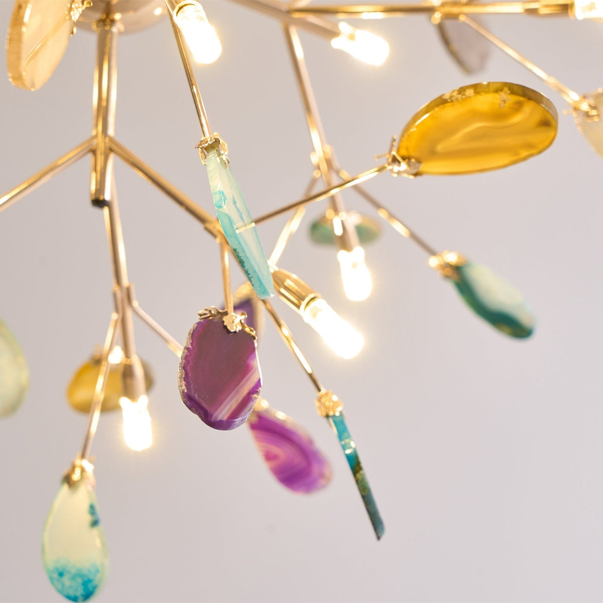 Agate candelabru  Colorful Branching
