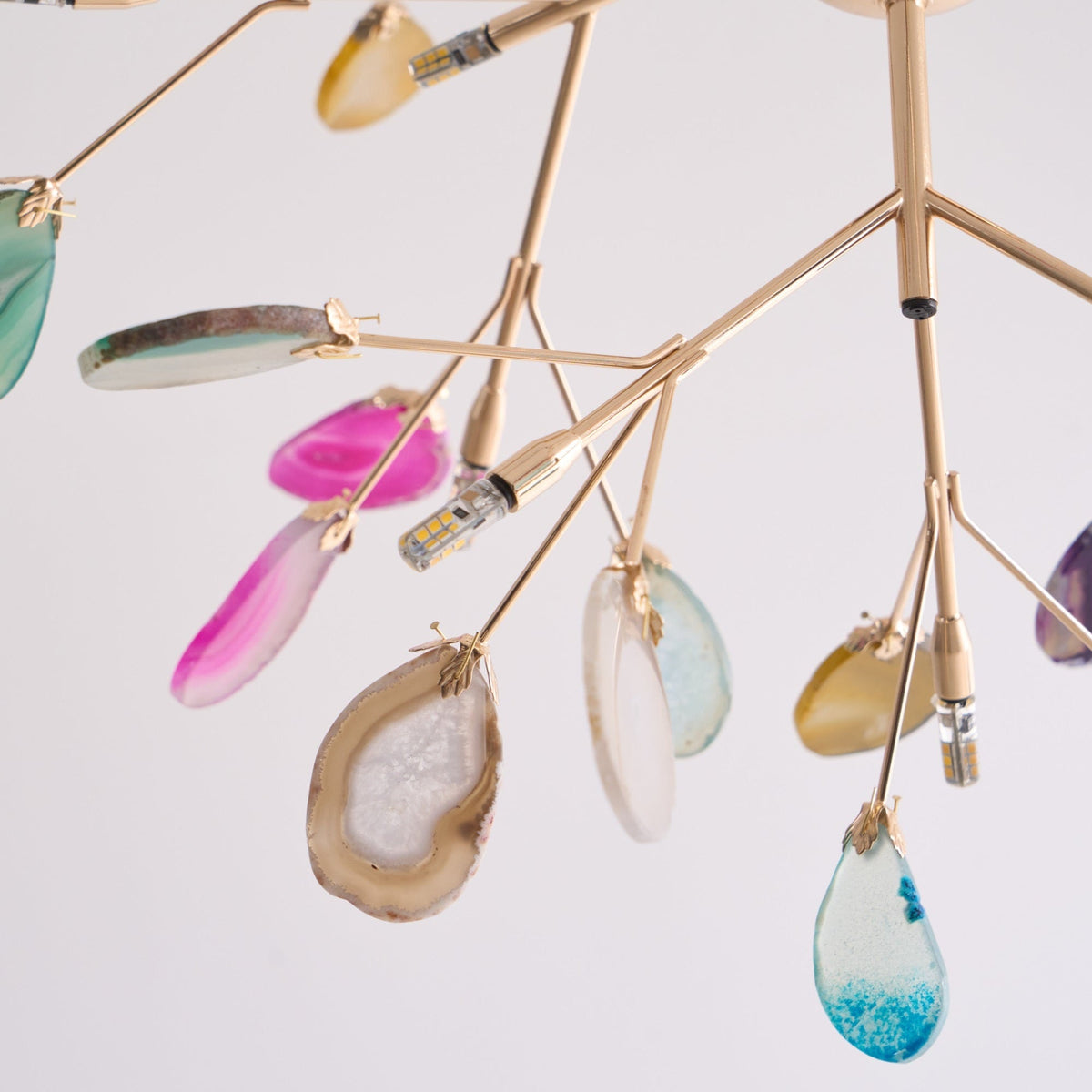 Agate candelabru  Colorful Branching