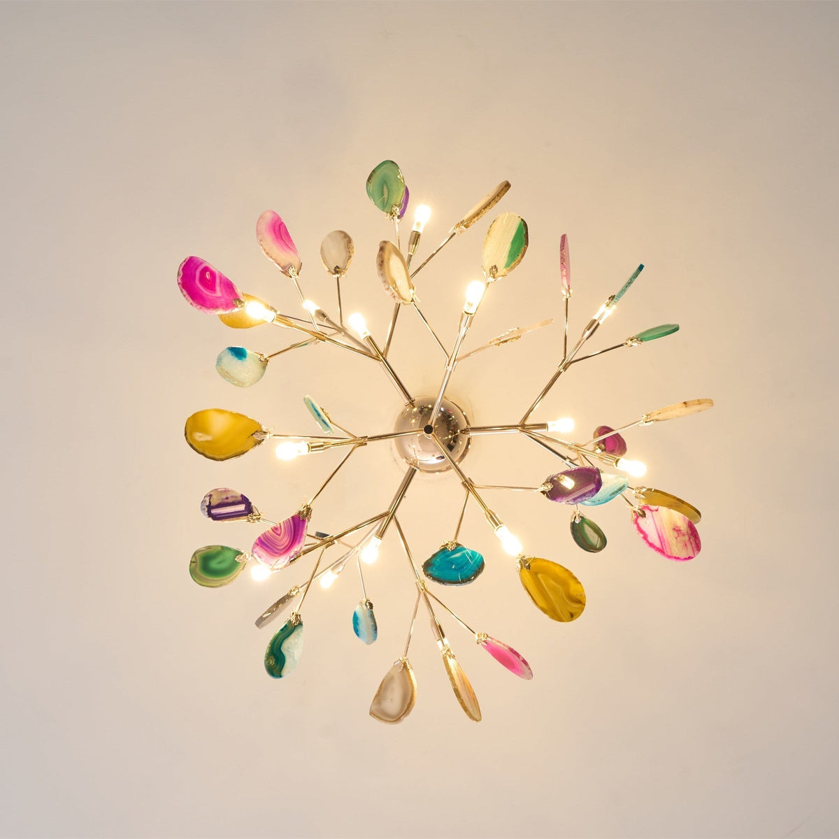 Agate candelabru  Colorful Branching