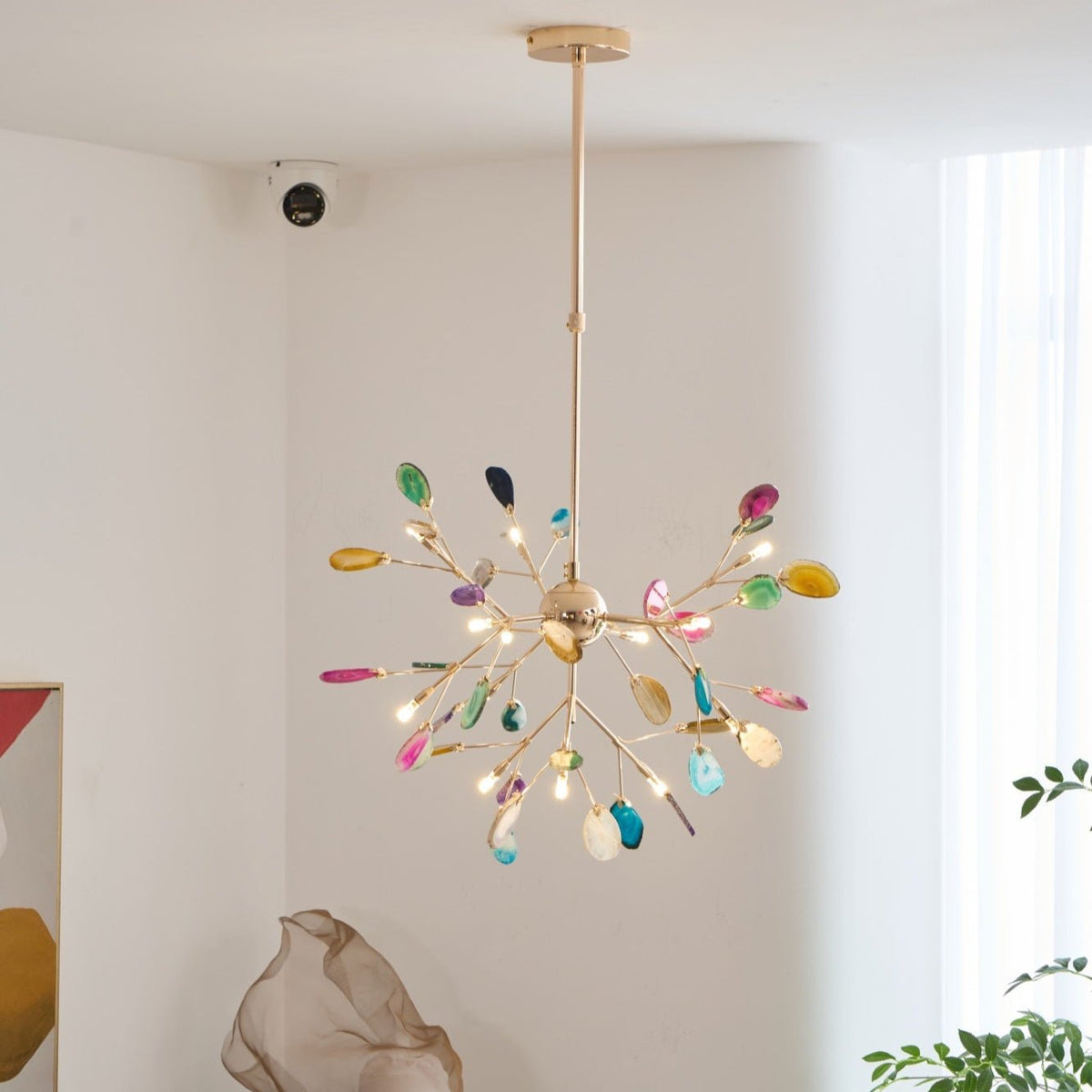 Agate candelabru  Colorful Branching