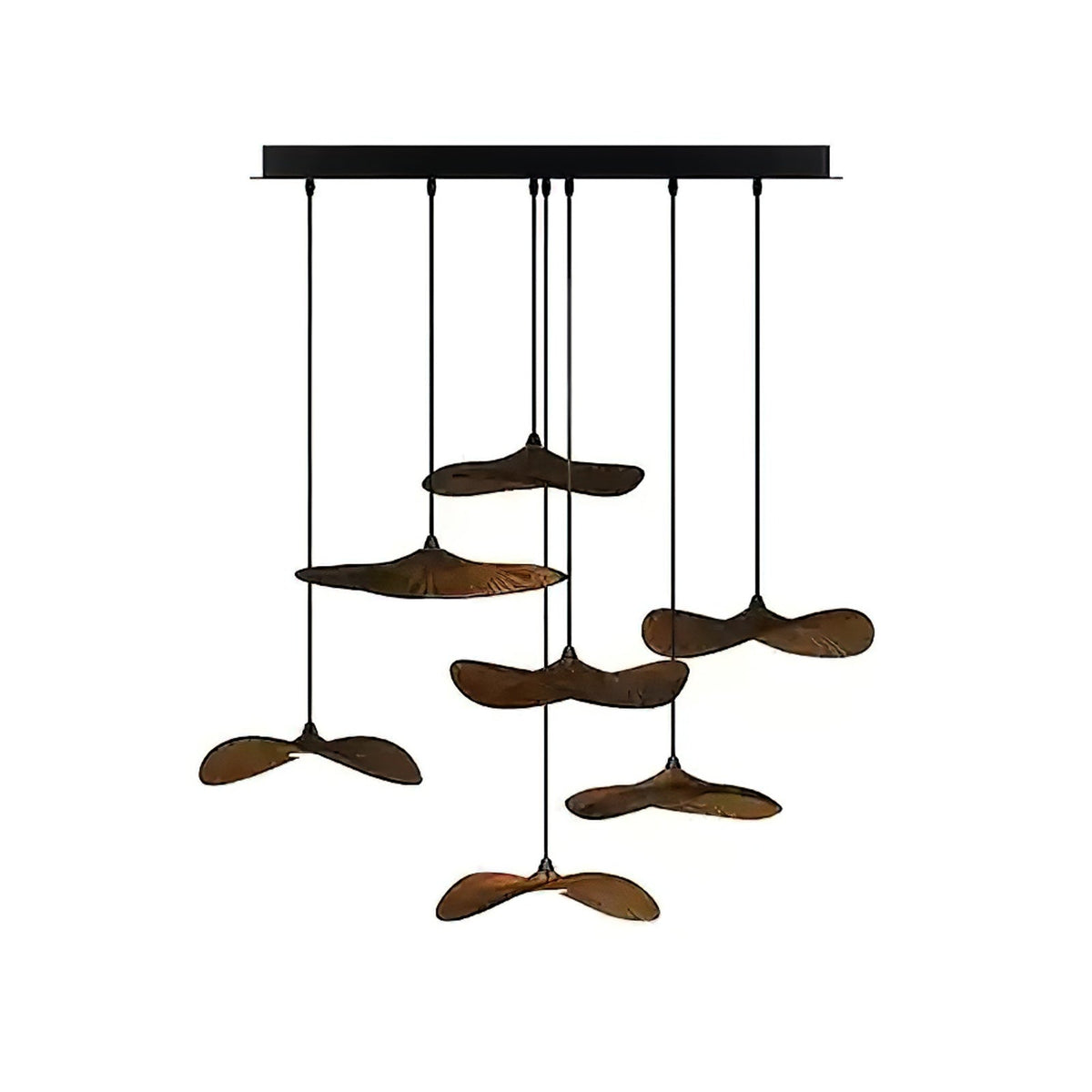 Abbott candelabru  modern minimalist cu frunze goale din lemn