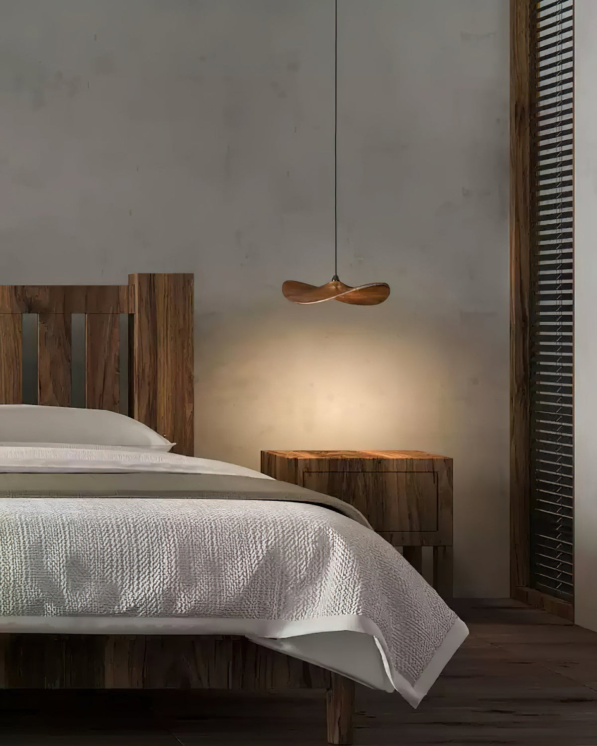 Abbott candelabru  modern minimalist cu frunze goale din lemn