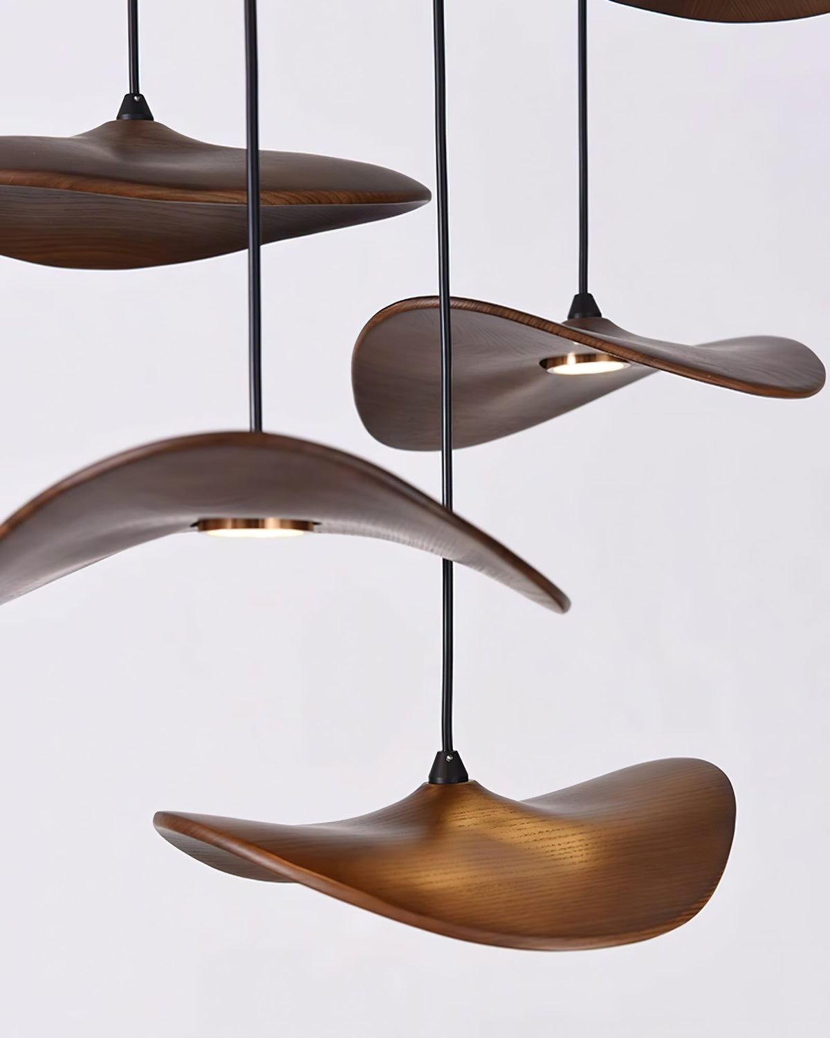 Abbott candelabru  modern minimalist cu frunze goale din lemn