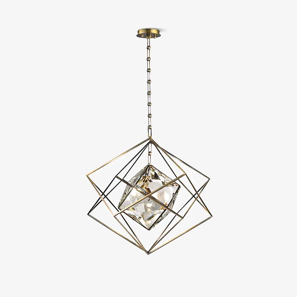 Zovin lampă suspendată Glam din alamă și cristal