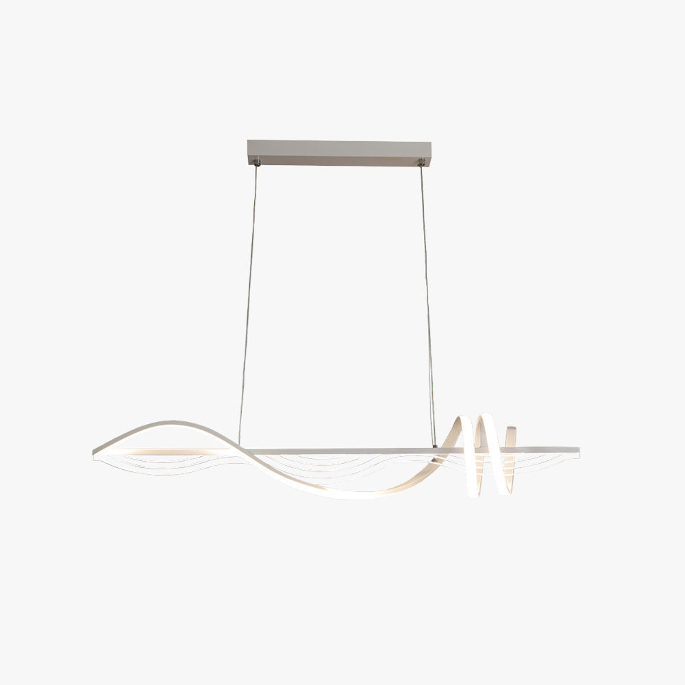 Arisha lampă suspendată contemporan Style liniară din metal, alb/negru