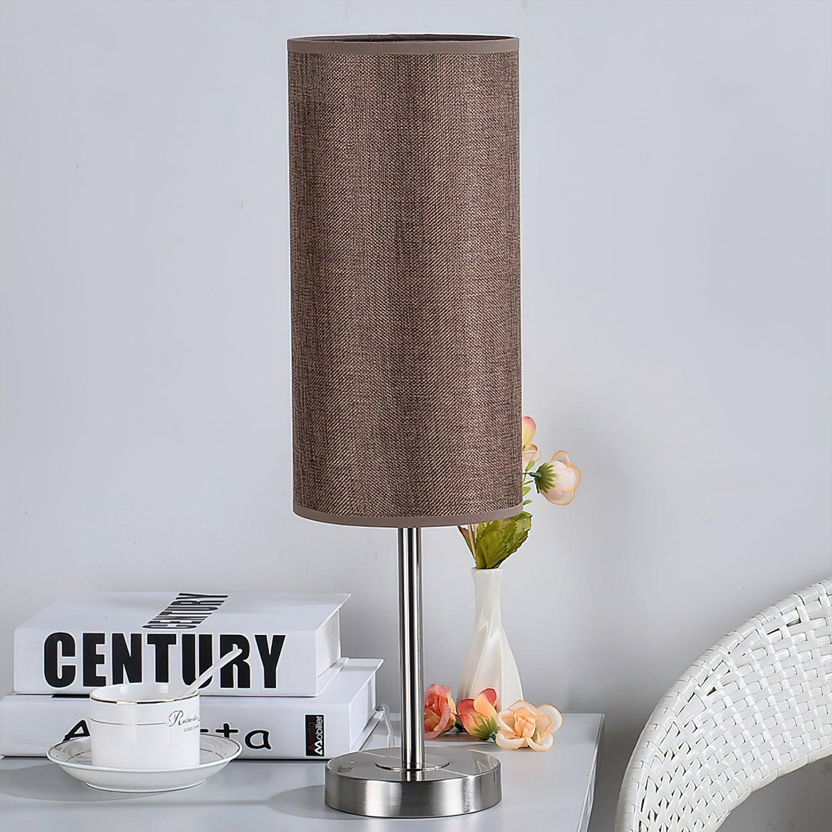 Brirel lampă de masă minimalistă cu abajur textil
