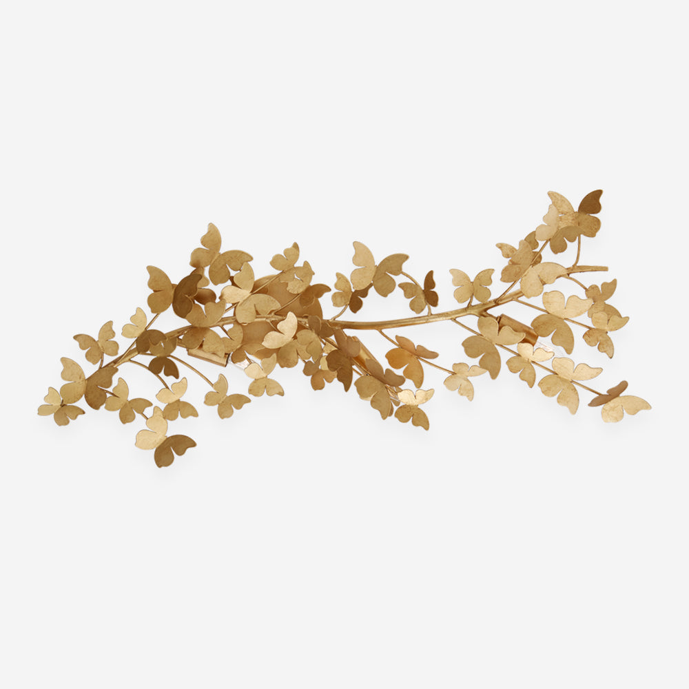 Gina aplică de perete ramură de fluture aurie decorativă