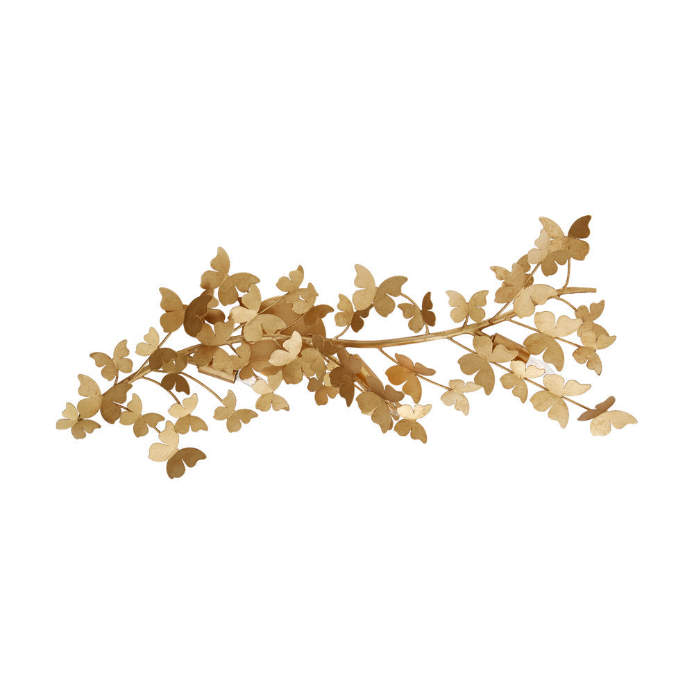 Gina aplică de perete ramură de fluture aurie decorativă