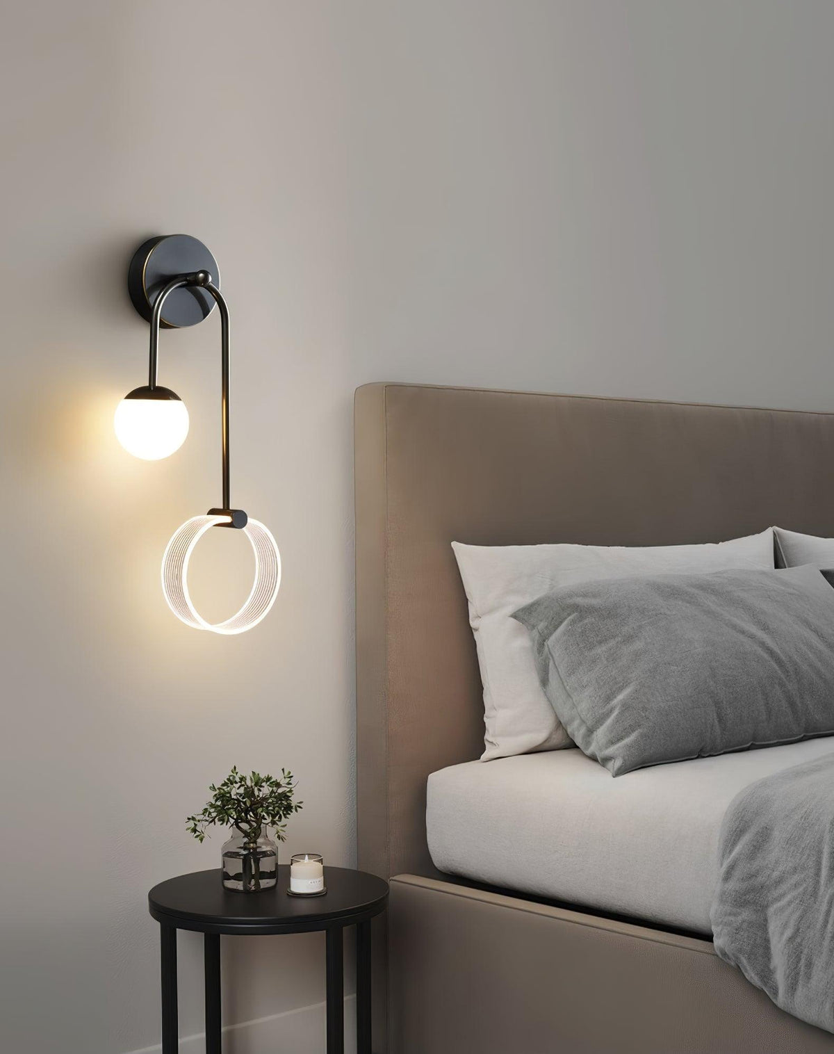 Warren aplică de perete din alamă, modernă, minimalistă, LED