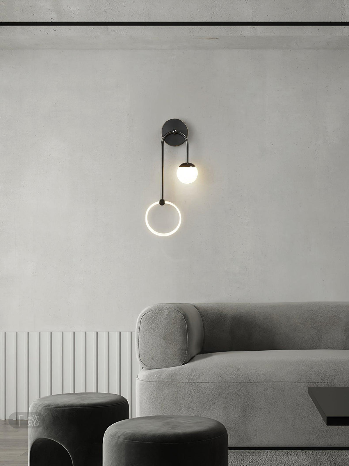 Warren aplică de perete din alamă, modernă, minimalistă, LED