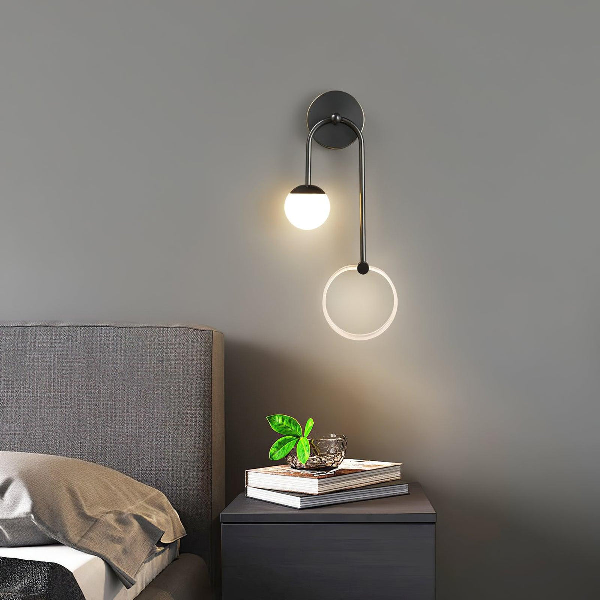 Warren aplică de perete din alamă, modernă, minimalistă, LED
