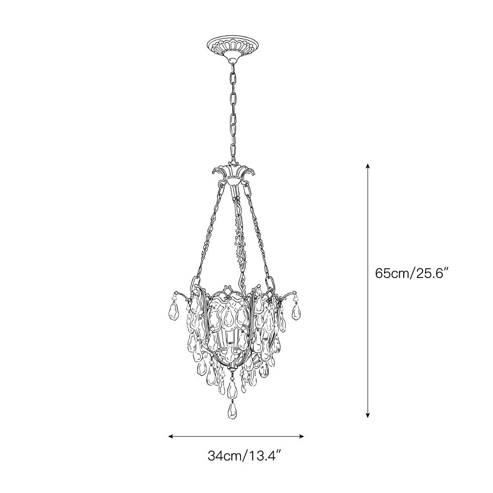 Opalina candelabru din cristal