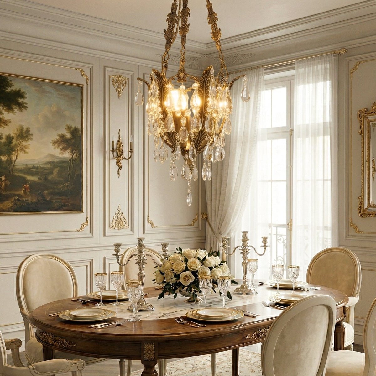 Opalina candelabru din cristal