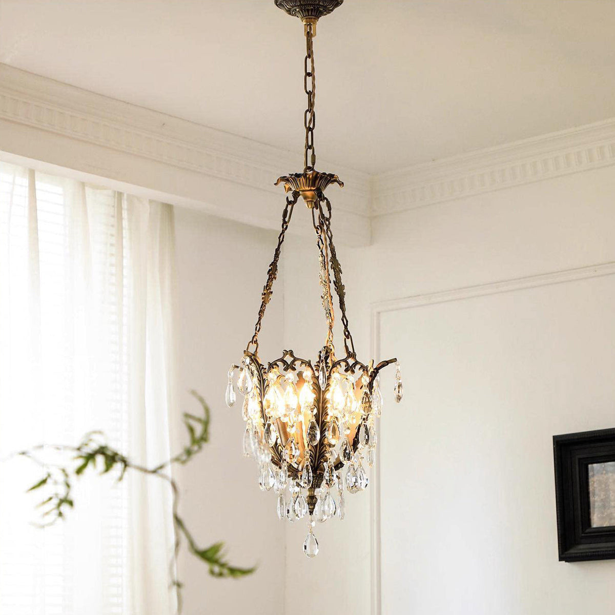 Opalina candelabru din cristal
