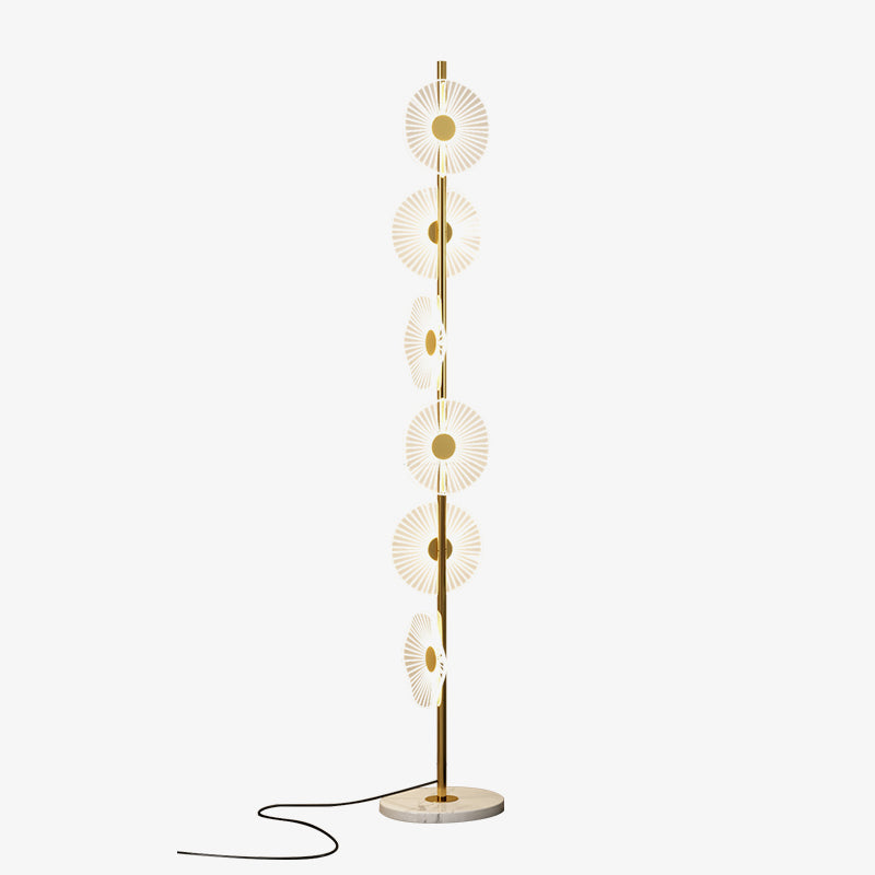 Carins lampadar Creative Circle modern, , alb/auriu, dormitor