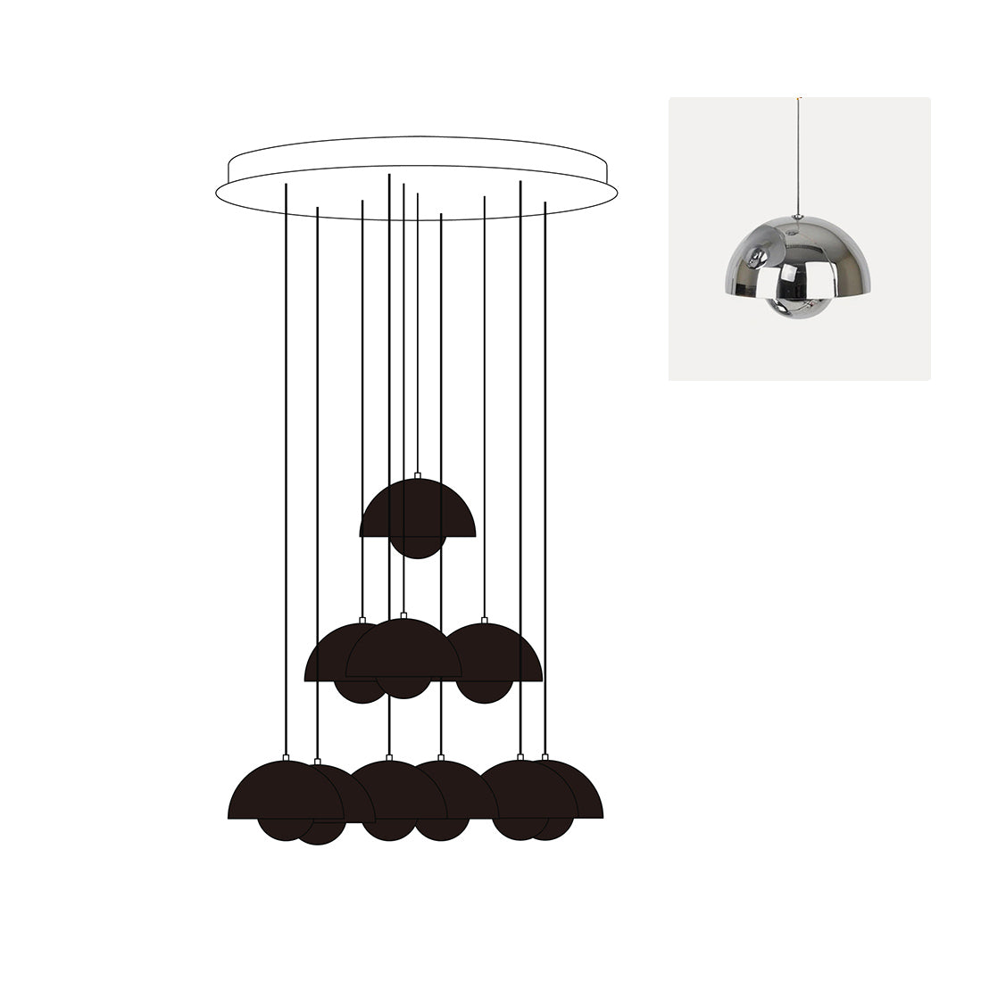 Indigle candelabru