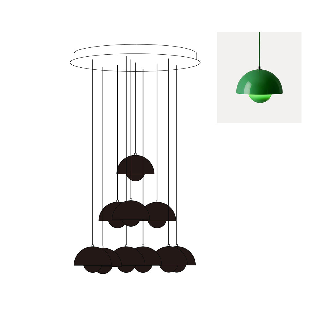 Indigle candelabru