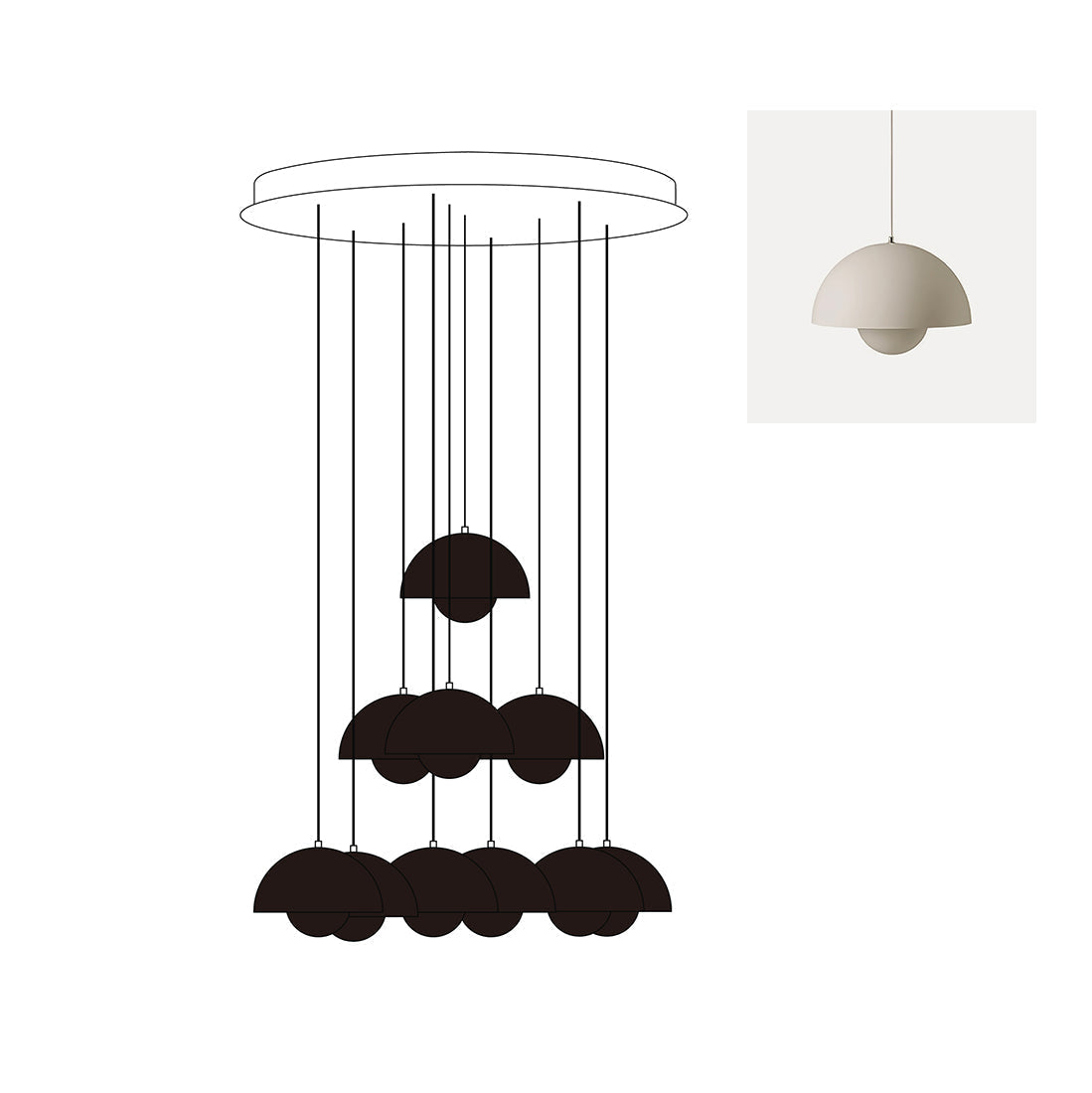 Indigle candelabru